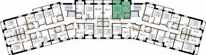 1-к. квартира, 40,5 м², 7/8 эт.