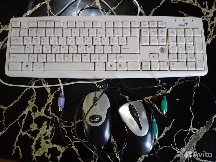 Клавиатура, мышь PS2. Genius
