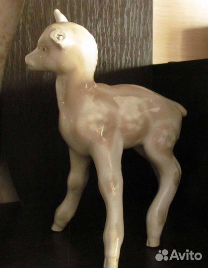 Статуэтка СССР Дулёво, Оленёнок(без уха)