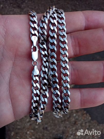 Мужская серебряная цепь