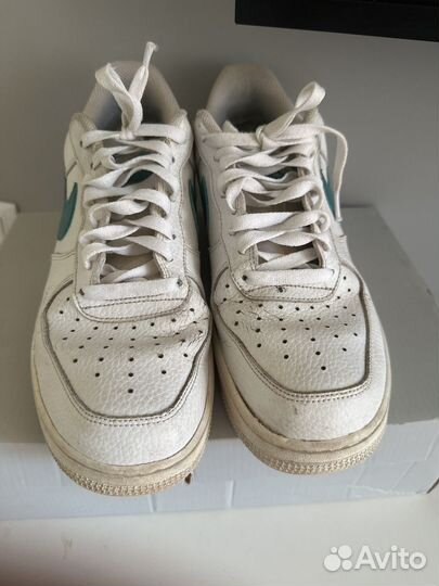 Кроссовки кожаные белые Nike Air force 1