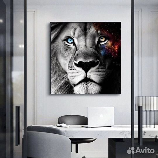 Картина маслом Синий и жёлтый