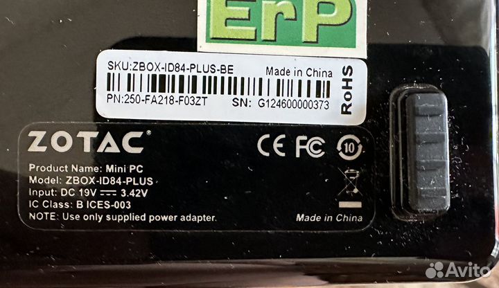 Неттоп zotac zbox-id84 (4gb RAM, 60 Gb SSD)