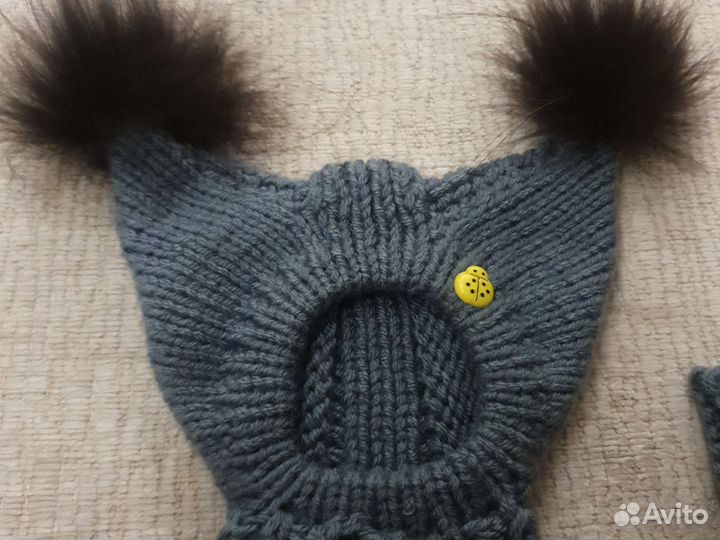 Новый абсолютно комплект. (Шапка и снуд для собаки