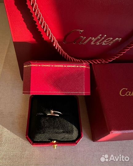 Золотое кольцо гвоздь Cartier