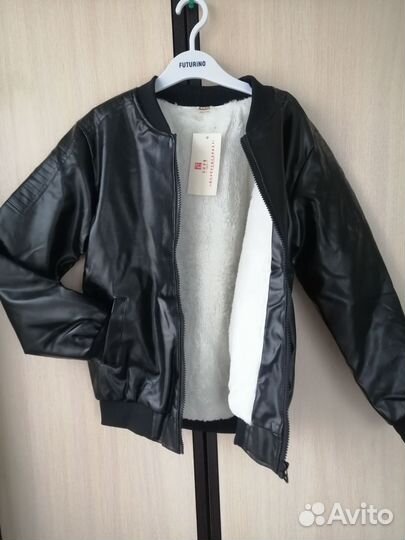 Кожаная куртка - бомбер, косуха 150 размер
