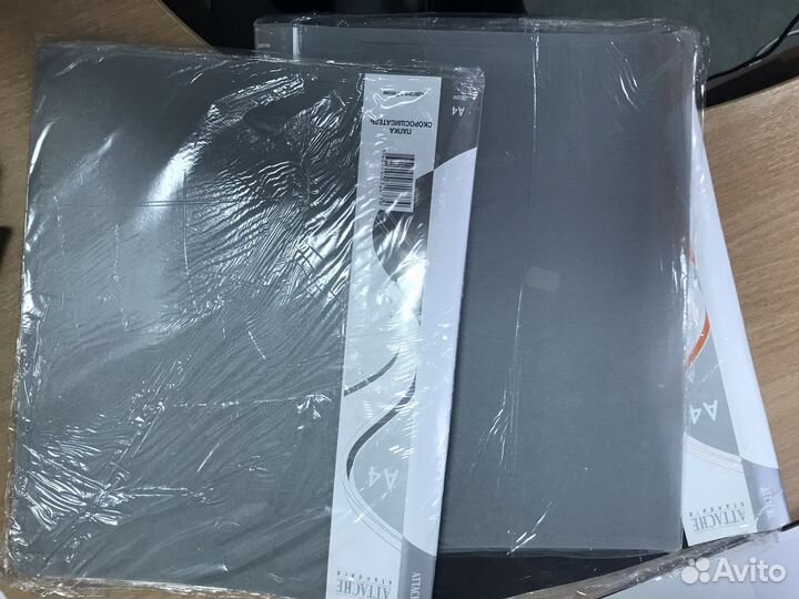 Папка-скоросшиватель, пластик с кармашком, новые