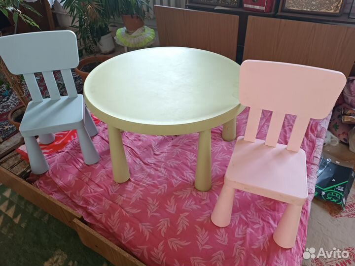 Детский столик и стульчик IKEA маммут