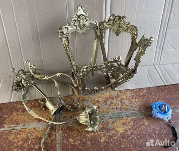 Люстра СССР бронза латунь основание