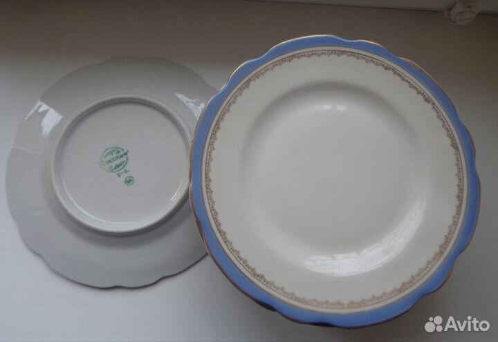 12 десертных тарелок. Коростень. 50-60-е годы