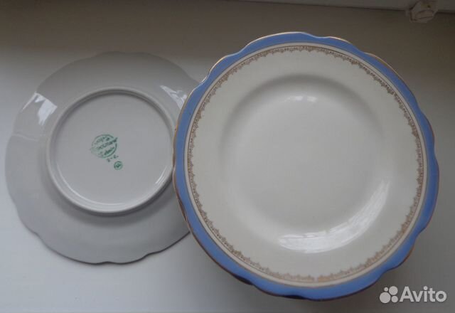 12 десертных тарелок. Коростень. 50-60-е годы