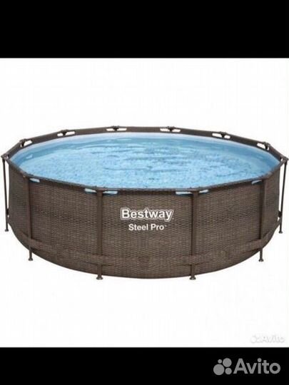 Каркасный бассейн 305/100см, 305х100, ротанг