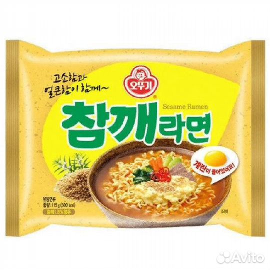 Лапша со вкусом жаренного кунжута Ottogi Sesame Ra