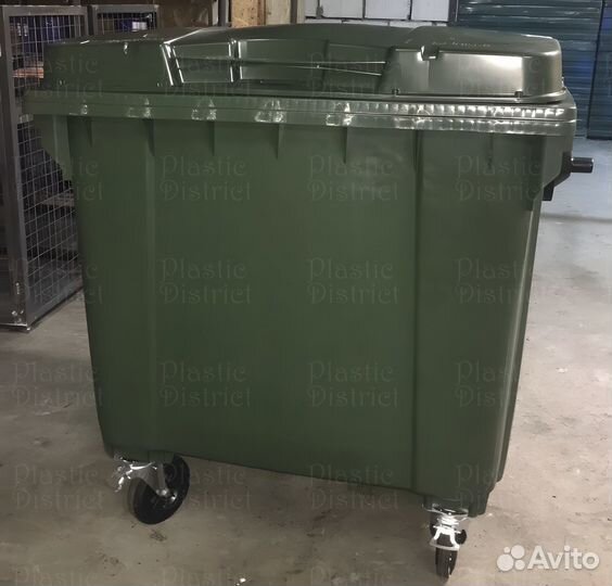 Пластиковый евроконтейнер для мусора 1100л Ч2779