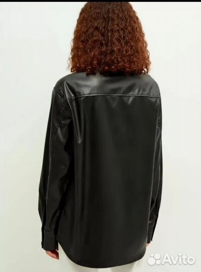 Рубашка женская из эко кожи Zarina 42