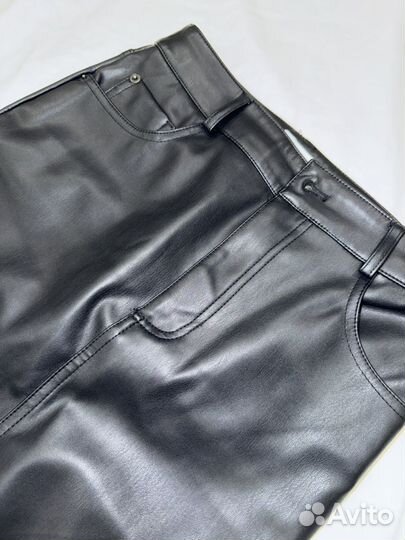 Кожаная юбка длинная