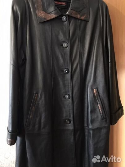 Кожаное пальто