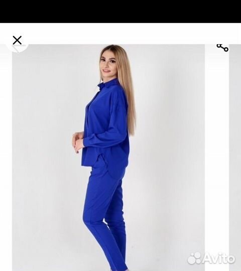 Брючный костюм женский 42 44 синий