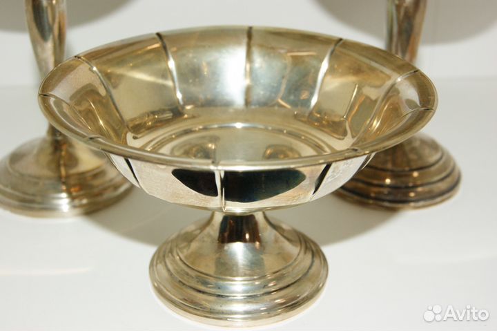 Серебро 925 Ваза конфетница антиквариат