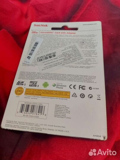 Карта памяти MicroSD Sandisk 32 gb