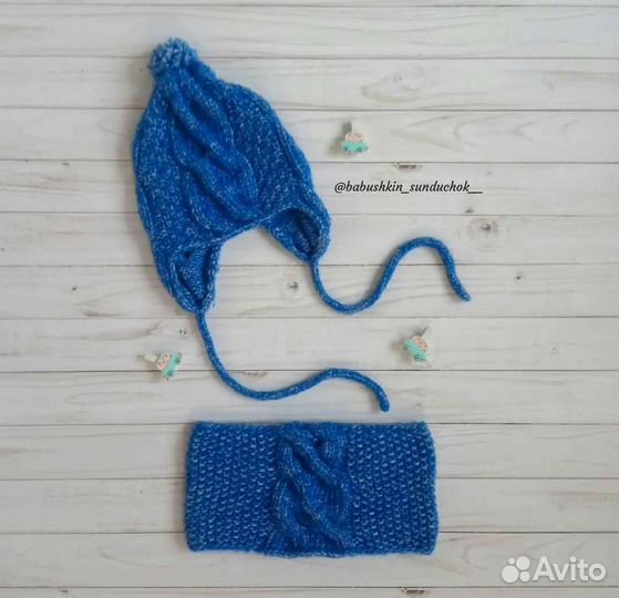 Комплект шапка и снуд