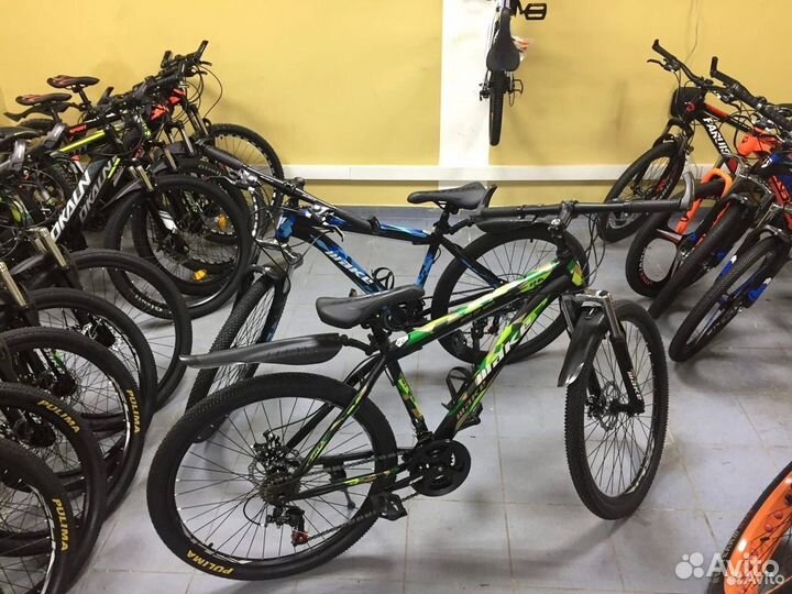 Велосипед горный Черно зеленый
