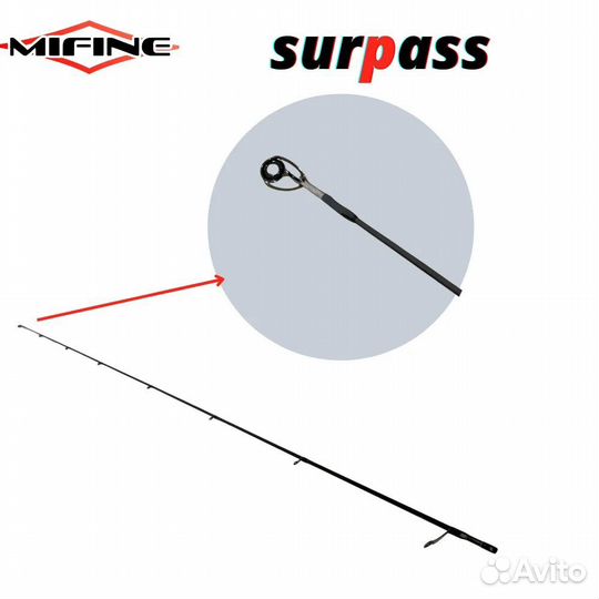 Спиннинг mifine surpass, тест 4-18g, 2,4m