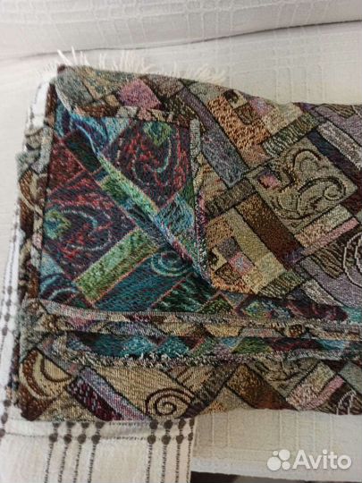 Плед цветной, коврики хлопок