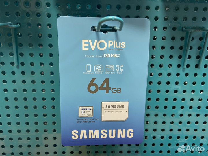 Карта памяти samsung evo 64/128/256/512 micro SD