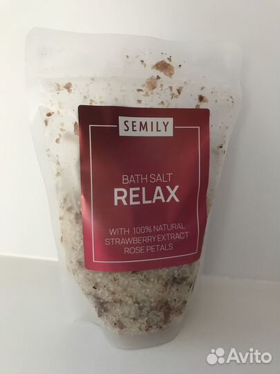 Морская соль для ванн с лепестками роз