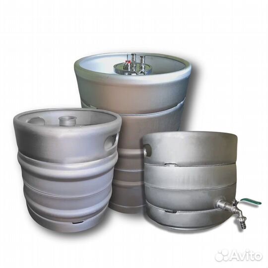 Кег 20 л с горловиной 4 дюйма, краном, крышкой