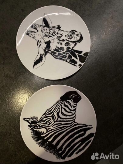 Тарелки Жираф и Зебра новые