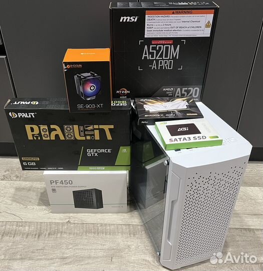 Игровой пк Ryzen 5 5500/16gb/GTX 1660 Super