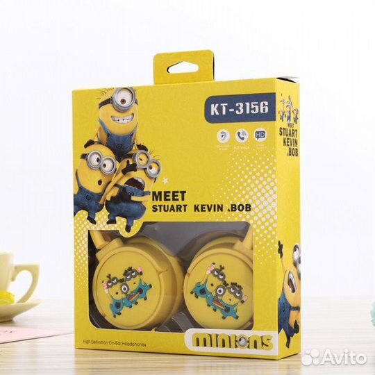 Наушники детские проводные с микрофоном (EV-022/KT