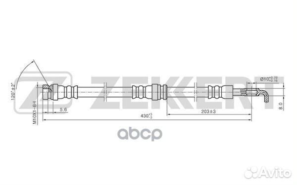 Шланг тормозной задний Mitsubishi Carisma 97