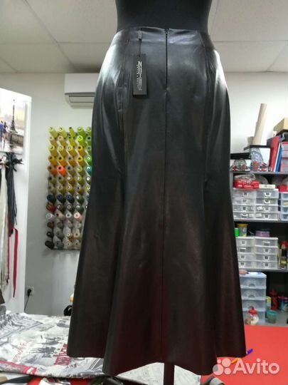 Юбка из экокожи макси