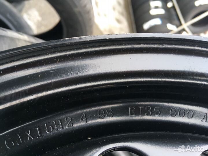R15 4/98 новые штампованные диски чёрные на Ваз