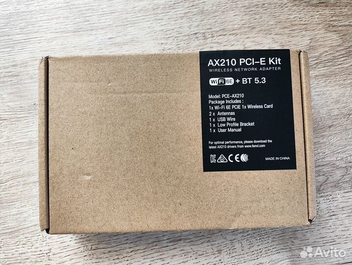 Fenvi AX210 PCI-E kit (Wi-Fi + Bluetooth адаптер)