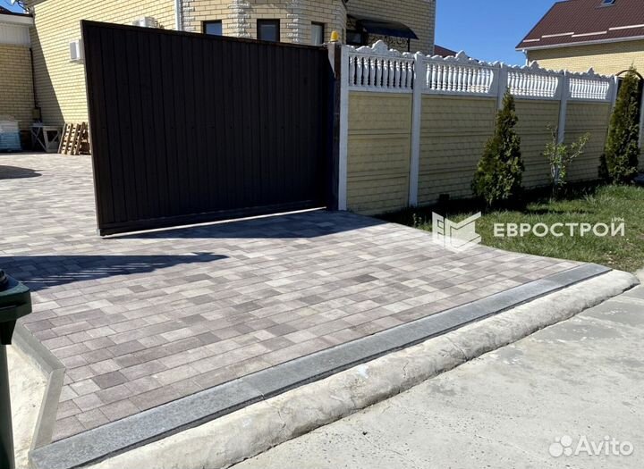 Тротуарная плитка, брусчатка, бордюры