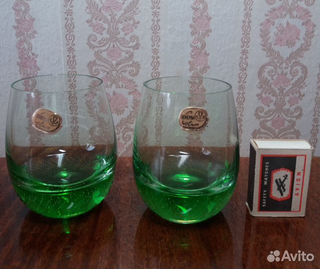 Стеклянные стопки Чехословакия винтаж 6 шт