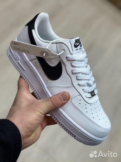 Кроссовки Nike Air force 1 белые/ черно-белые