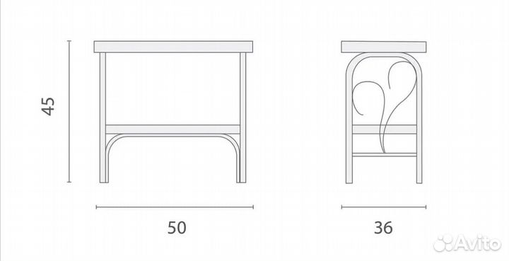 Прикроватная тумба Arle — открытая, венге