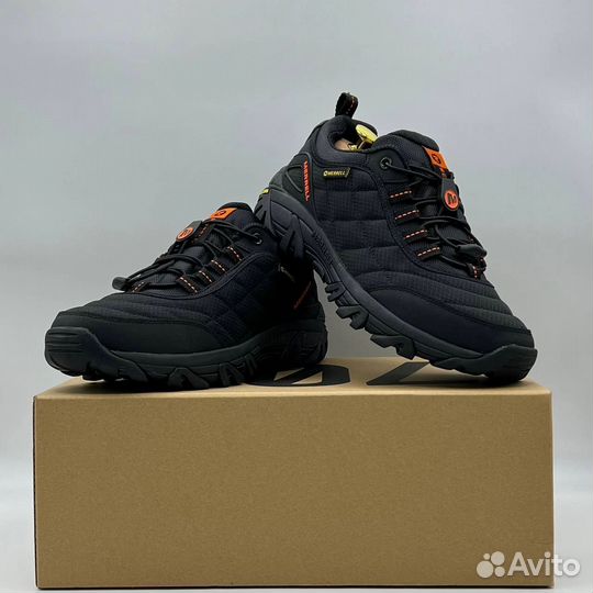 Кроссовки термо merrell black без шнурков 41-45