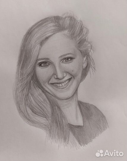 Портрет по фото на заказ карандашом маслом