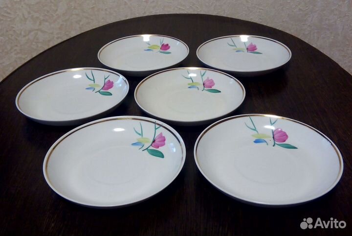 Чайный сервиз Песочное 70е гг фарфор СССР