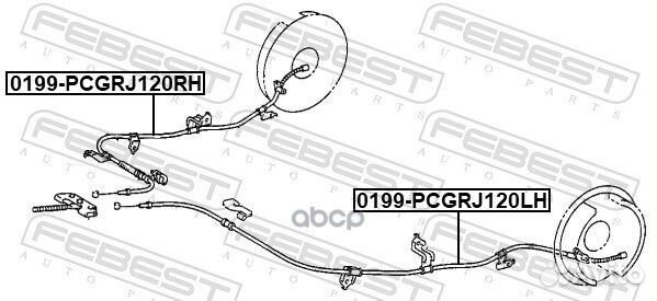 Трос ручного тормоза правый 0199pcgrj120RH Febest