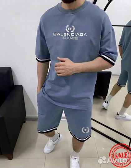 Спортивный костюм balenciaga (футболка+шорты)