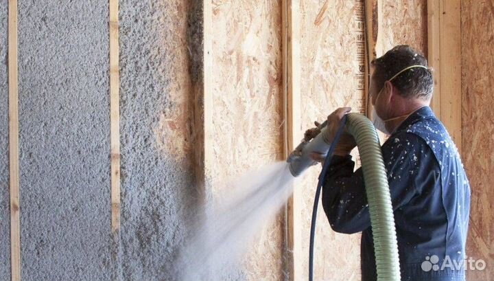 Утепление крыши/пола эковатой