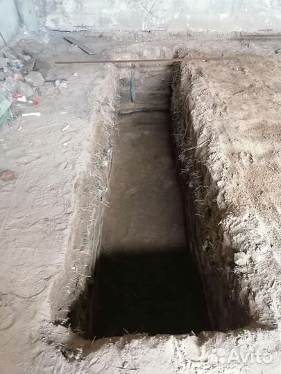 Копка ям траншей покос травы тримером