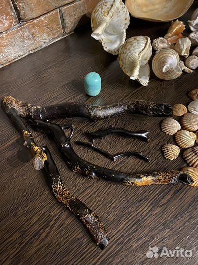 Черный коралл, ракушки, зуб акулы